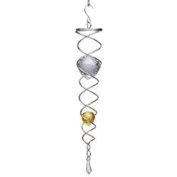 Mobile Spirale Double Argent Cristal Jaune