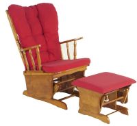 Rocking-chair "CANADIEN" - Fauteuil et pouf à bascule - Haut - Framboise