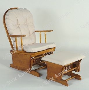 Rocking Chairs on Rocking Chair Canadien Fauteuil Et Pouf Bascule Cru